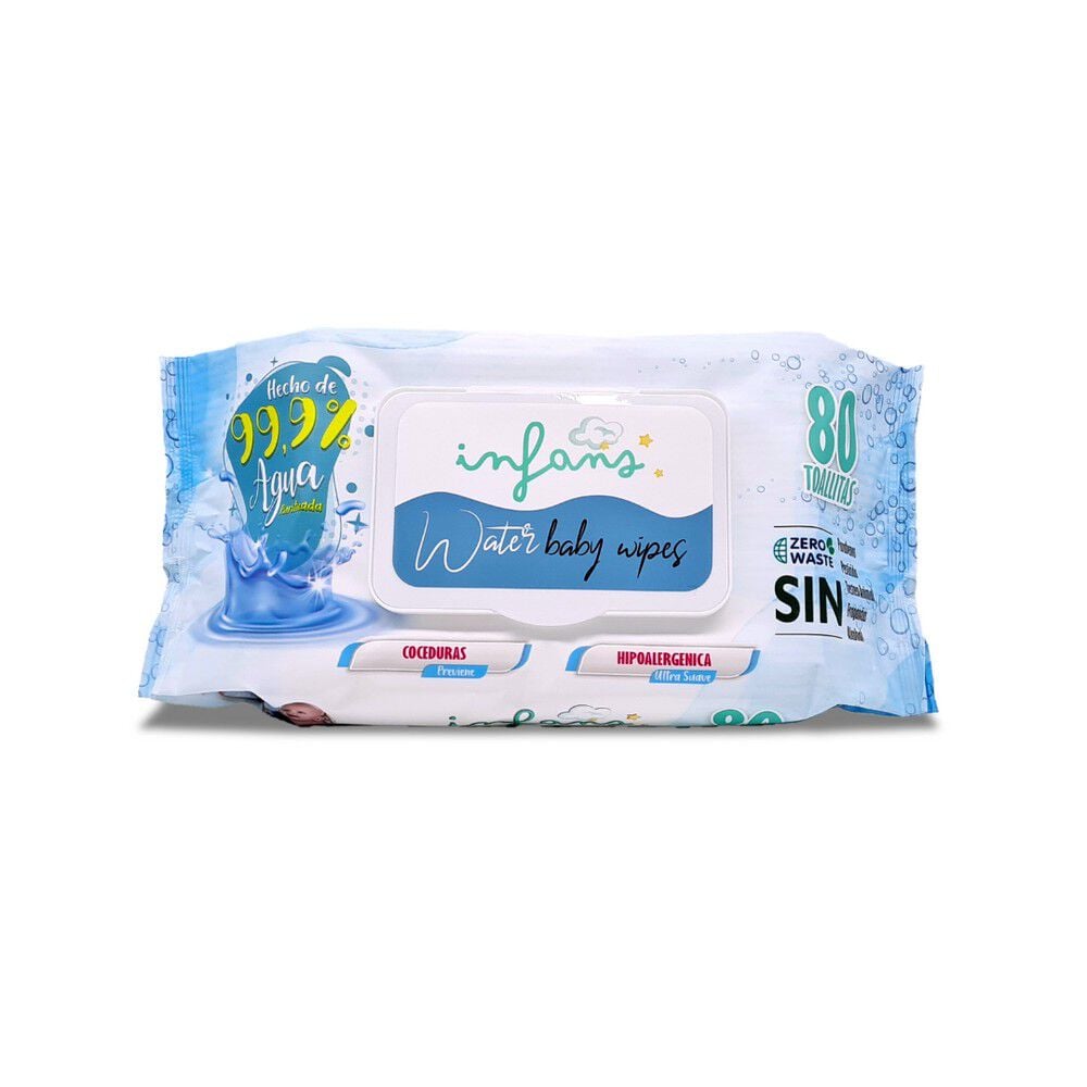 Toallitas humedas Water Baby Wipes Infans 80 Unidades