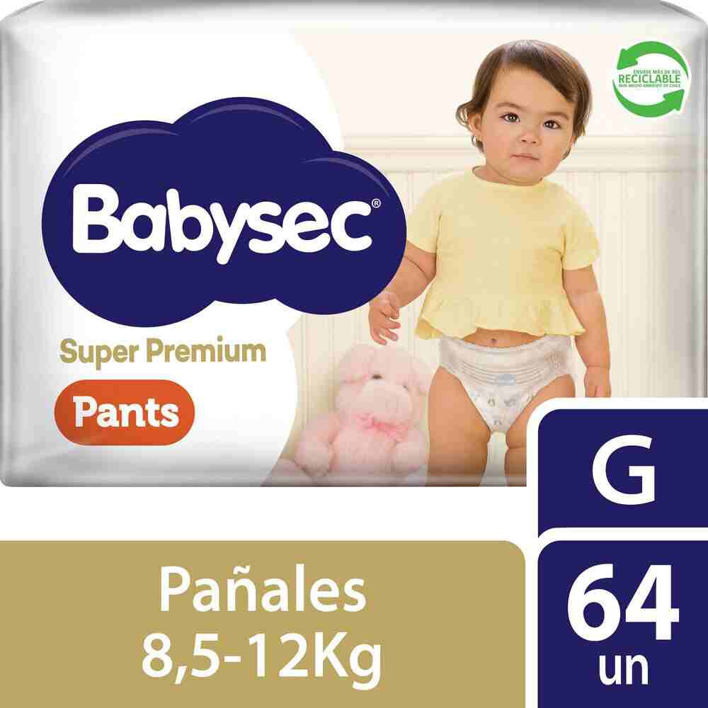Super-Premium-Pañales-Desechables-Pants-G-(8.5-12Kg)-Hipoalergénico-X64-imagen-1