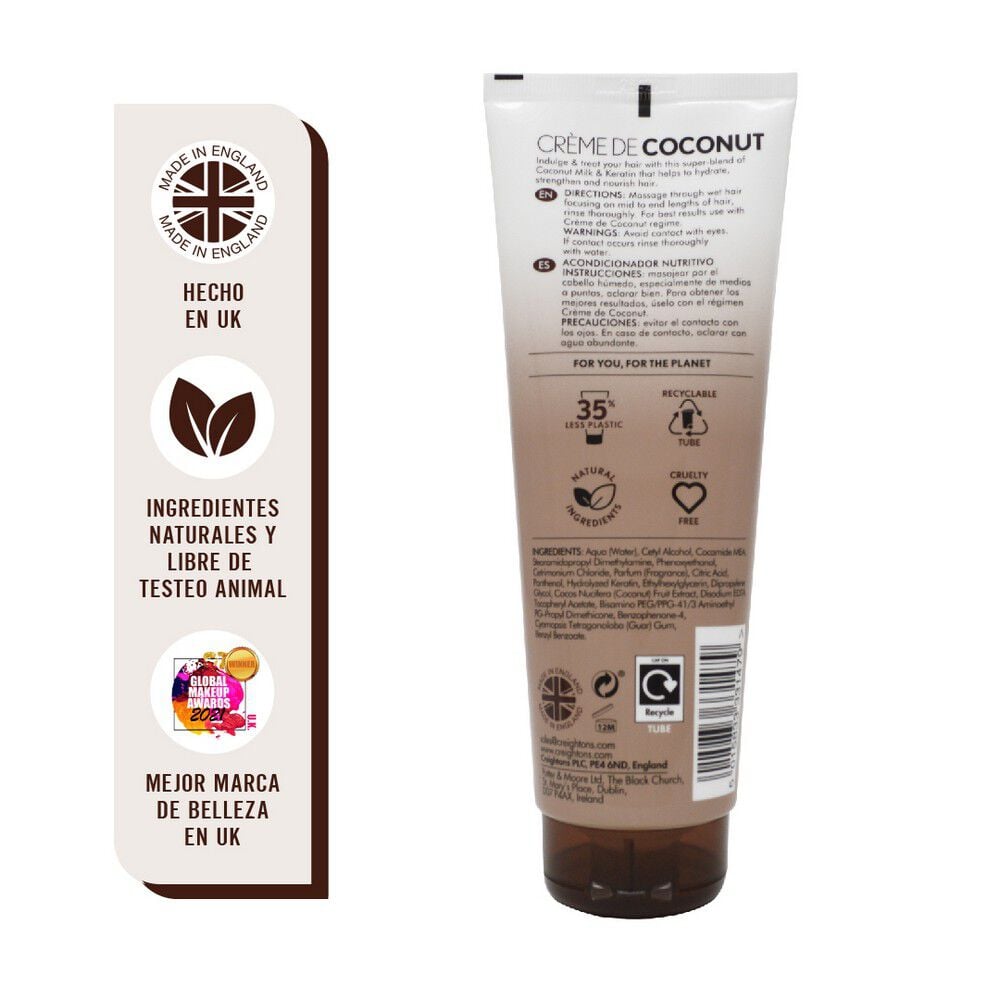 Acondicionador-Hidratante-Creme-De-Coconut-&-Keratin-Moisturising-250-ml-imagen-2