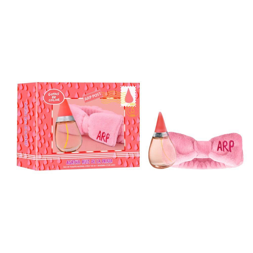 Set-Regalo-Perfume-Mujer-Gotas-de-Color-EDT-50ml-+-Cintillo-Skincare-imagen-1