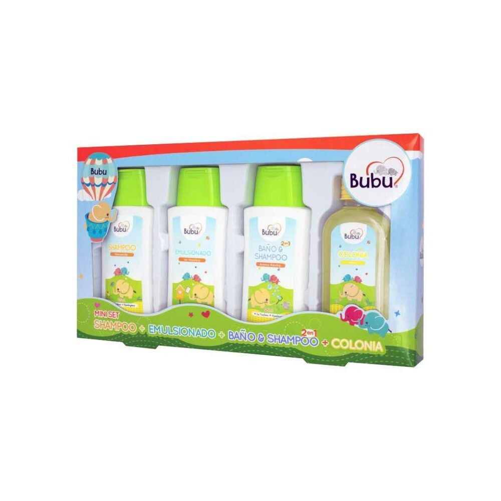 Shampoo 125 mL + Emulsionado 125 mL + Jabón 2En1 125 mL + Colonia 120 mL