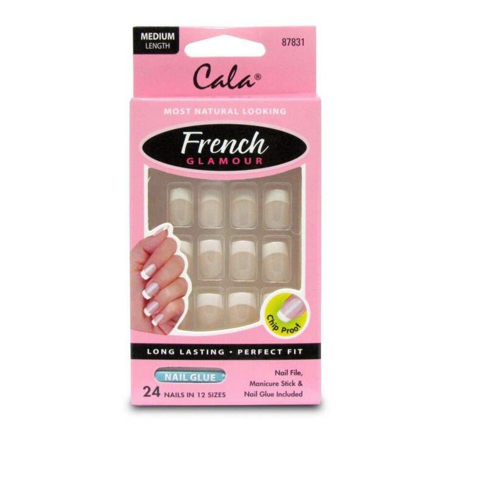 French Glamour Uñas 87831 Mediem Lenght X24