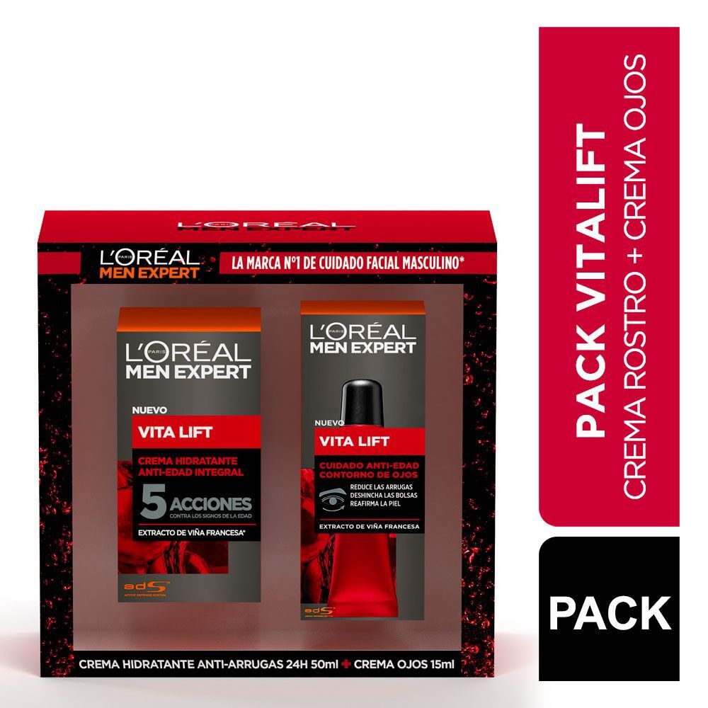 Estuche-Hombre-anti-arrugas-VITALIFT-Crema-hidratante-50-ml-y-Crema-ojos-15-ml-imagen-1
