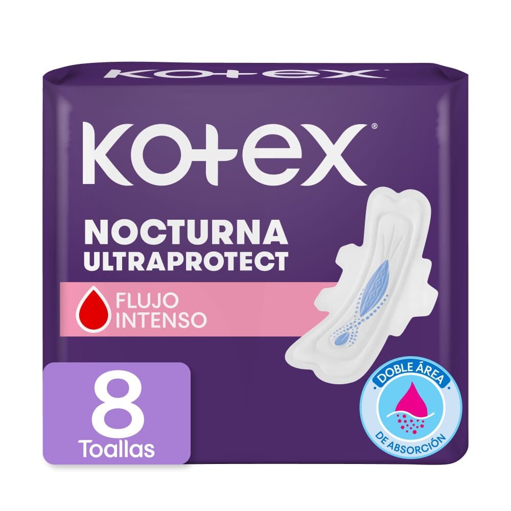 Toallas Higiénicas Kotex Nocturna  8 un