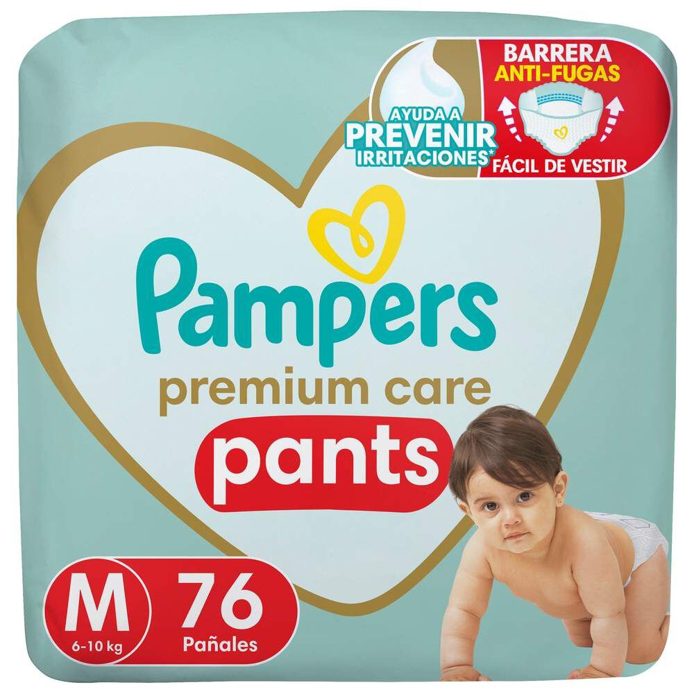 Pants Premium Care Pañales Desechables M 76 Unidades
