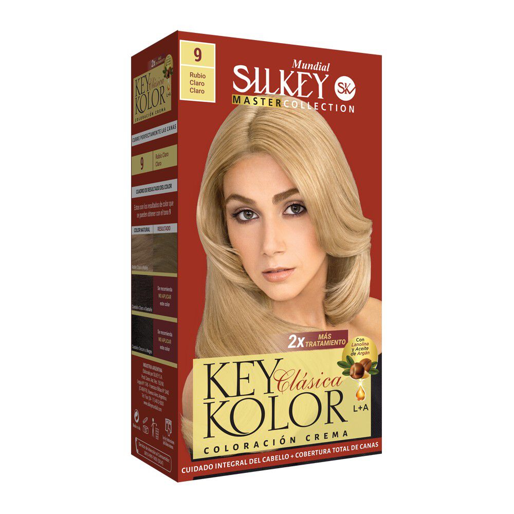 Key Kolor Kit Tintura Argan Rubio Claro Claro 9
