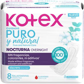 Toalla-Higiénica-Nocturna-Ultradelgada-Tela-Suave-Puro-y-Natural-8-Unidades-imagen
