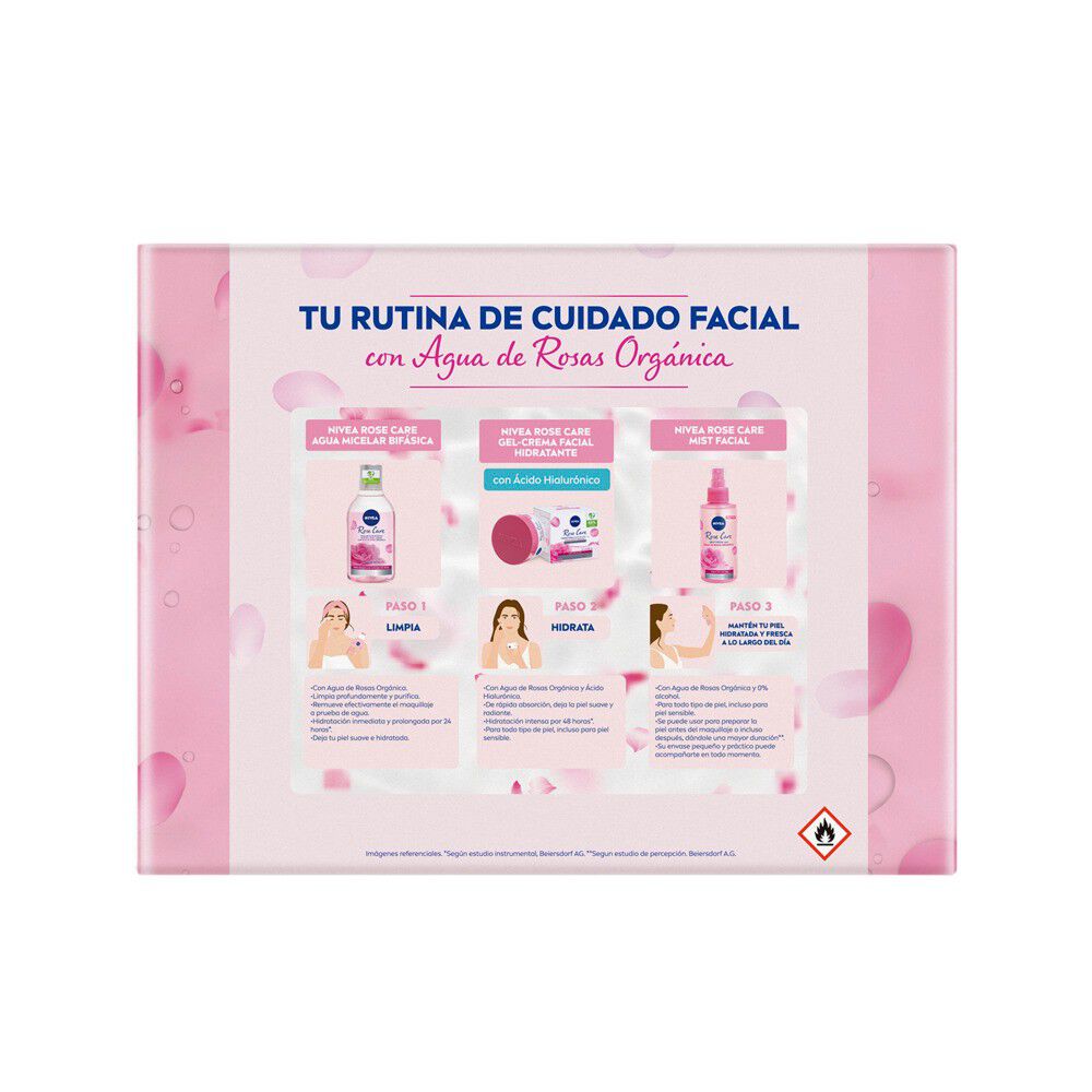 Pack-Rutina--Rose-Care-Agua-Micelar-Bifásica-400ml-+-Crema-Hidratante-en-Gel-50ml-+-Mist-Refrescante-150ml-imagen-4