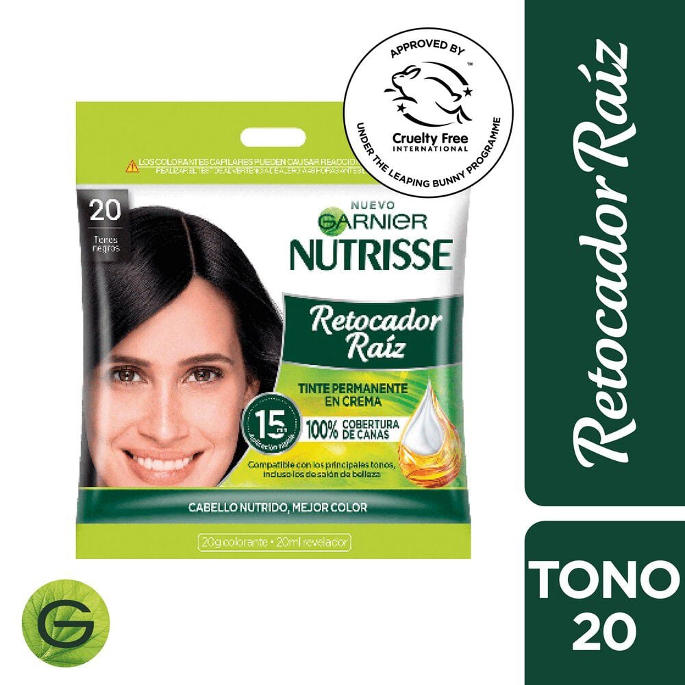 Tinte Permanente en Crema Retocador Raíz 20 Tonos Negros X1