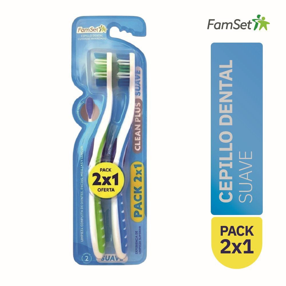 Cepillo Dental Adulto Suave x2