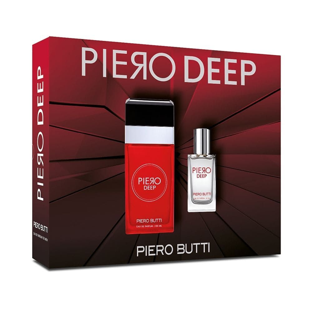 Set Perfume Hombre Piero Red Deep Edp + Miniatura