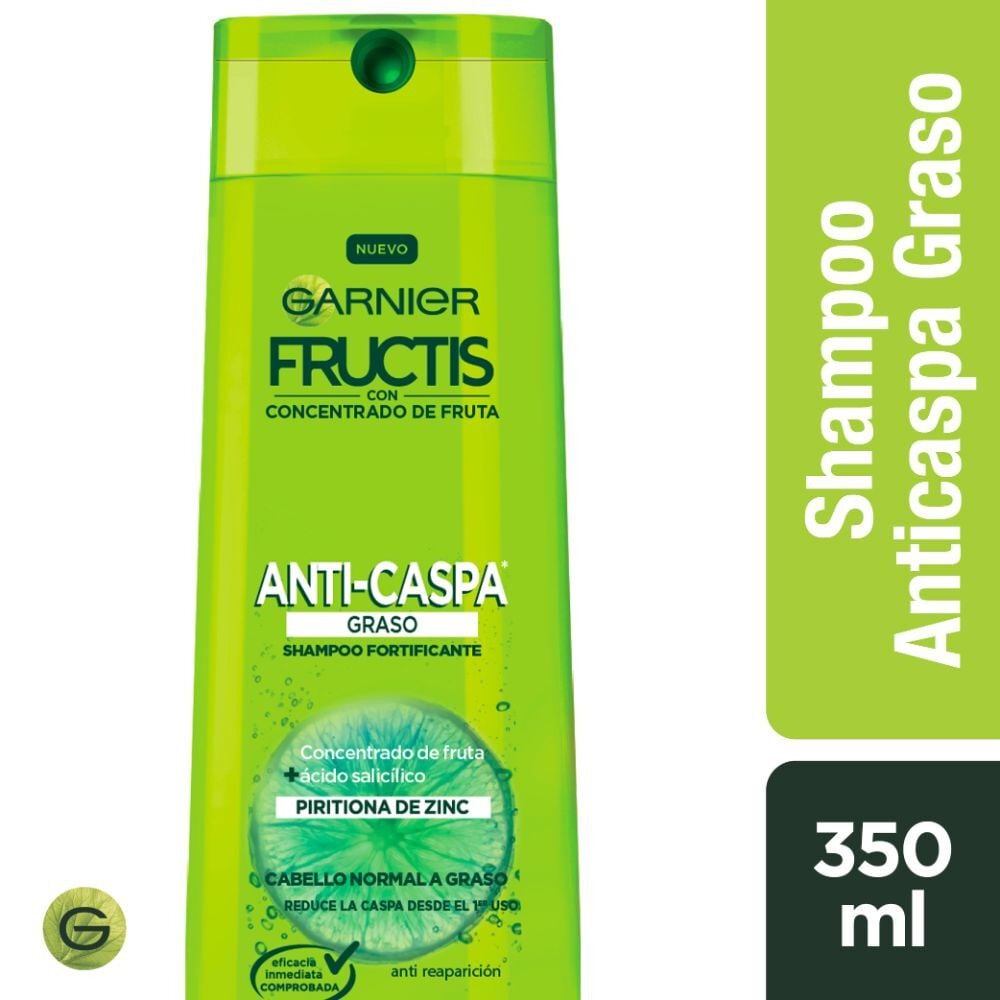 Shampoo Fortificante Anticaspa Cabello graso 350 mL
