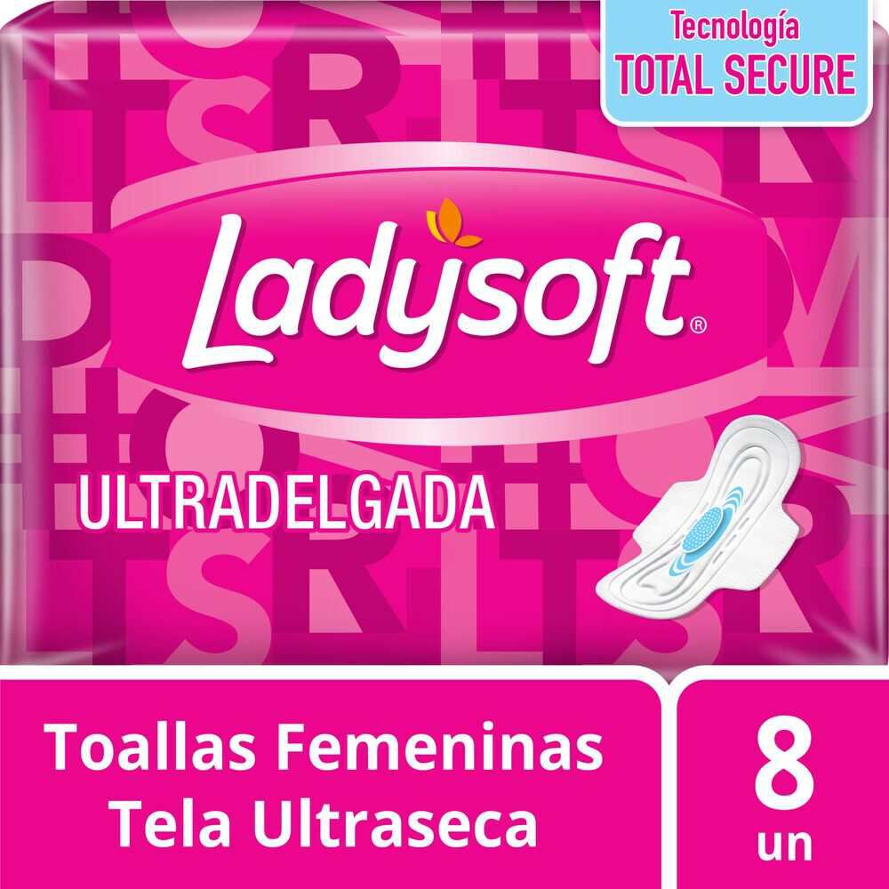 Toalla Higiénica Día Ultradelgada Tela Malla 8 Unidades