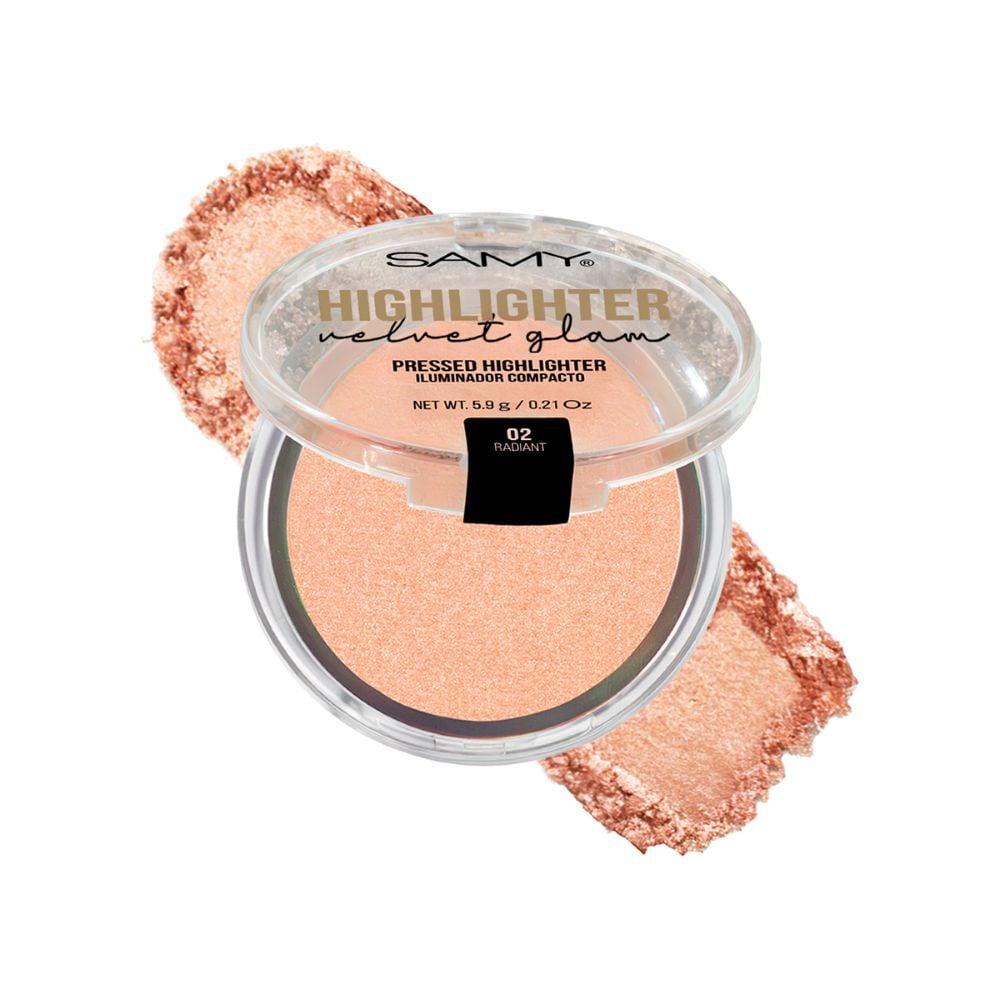 Polvo Compacto Iluminador Velvet Glam # 02. Radiant