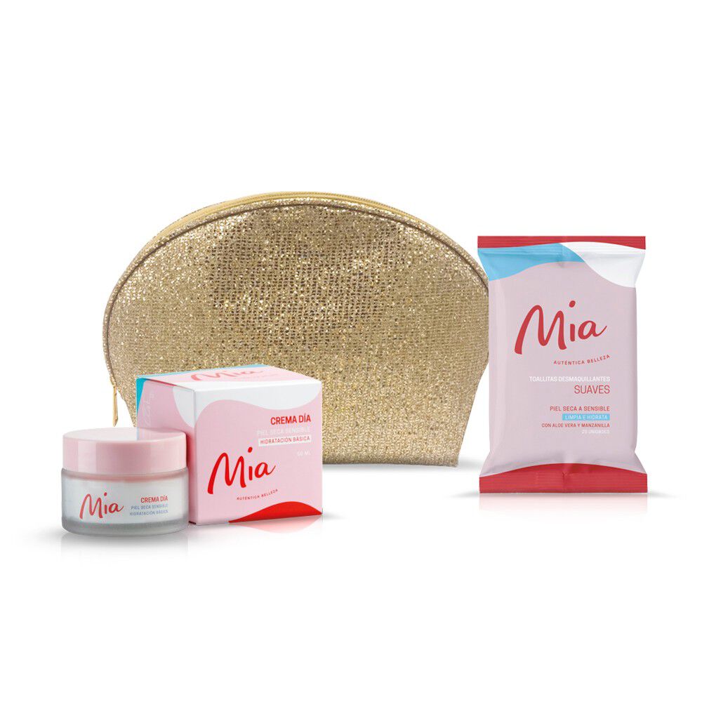Crema-Día-Piel-Seca-Sensible-+-Toallitas-Desmaquillantes-Suave-+-Cosmetiquero-imagen-2