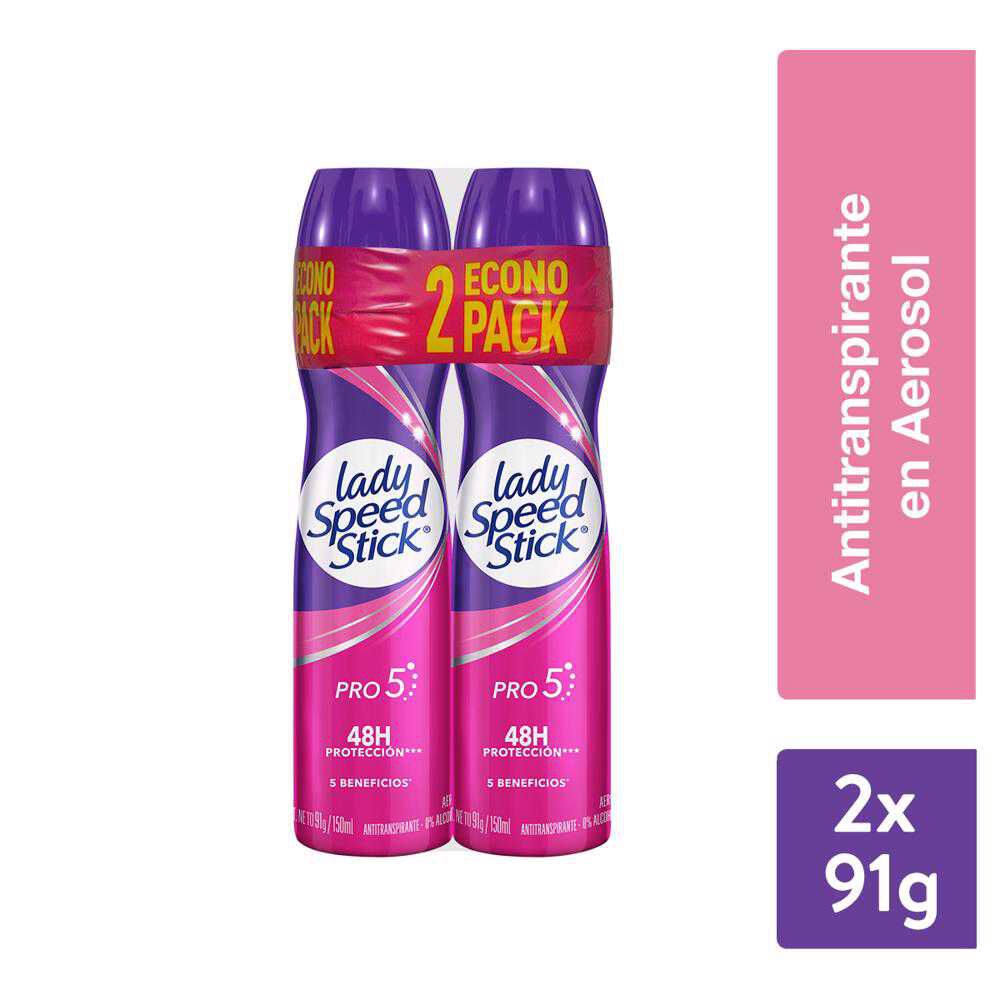 Pack Desodorante Pro 5 en 1 Spray 2 Unidades 150 ml