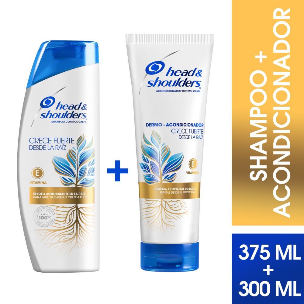 Pack-Shampoo-375-mL-+-Acondicionador-300-mL-Crece-Fuerte-desde-La-Raíz-Control-Caspa-imagen-1