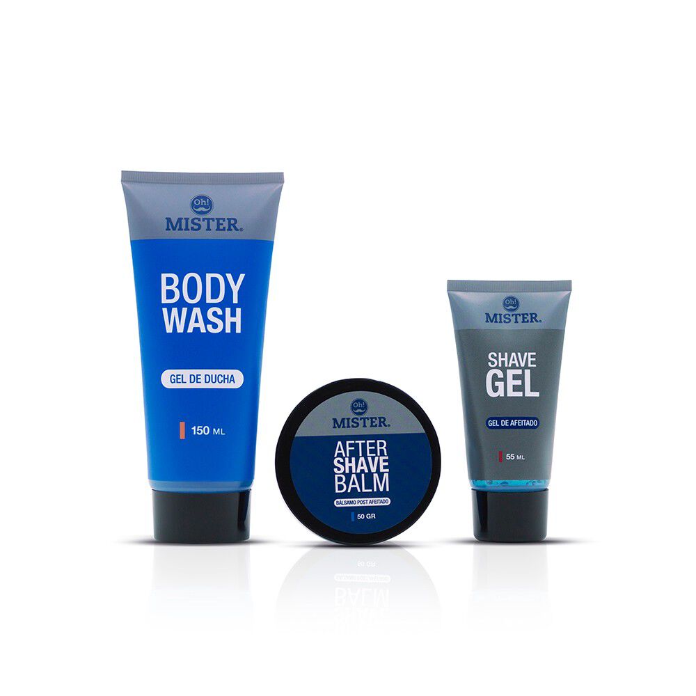 Blue-Body-Wash-+-Shave-Gel-+-Shave-Balsamo-imagen-2