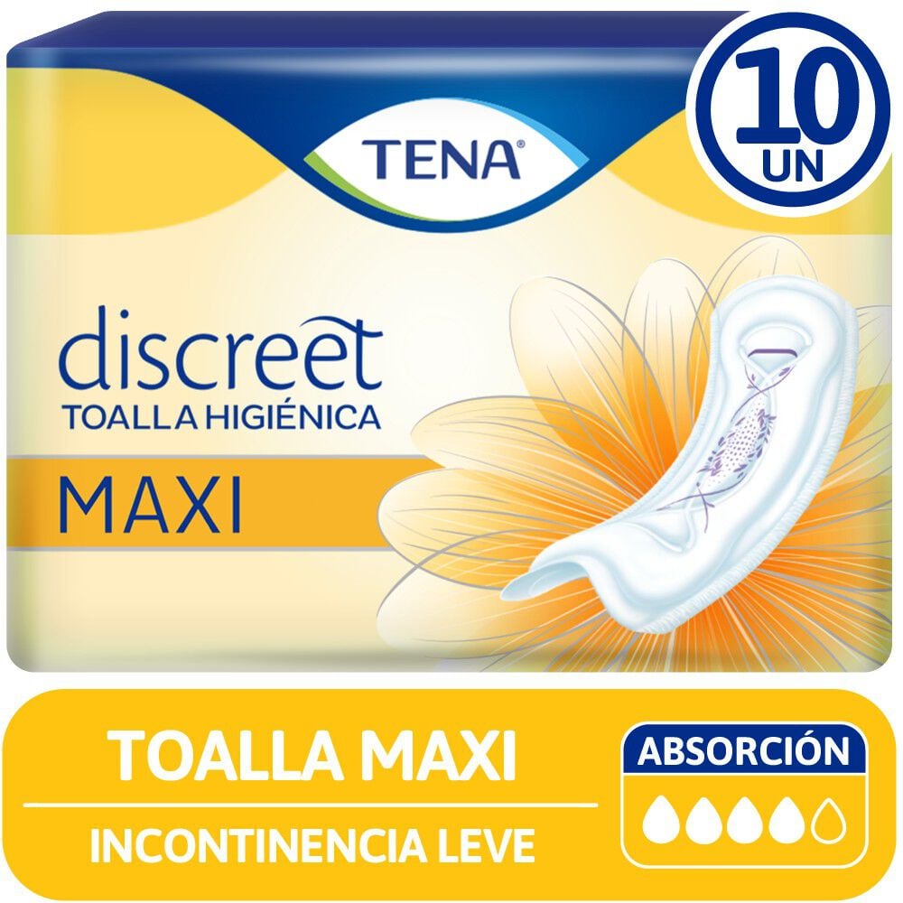 Toalla para Incontinencia Urinaria Maxi 10 Unidades