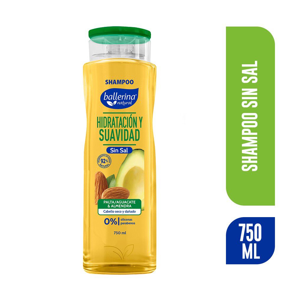 shampoo sin sal palta almendra 750 ml
