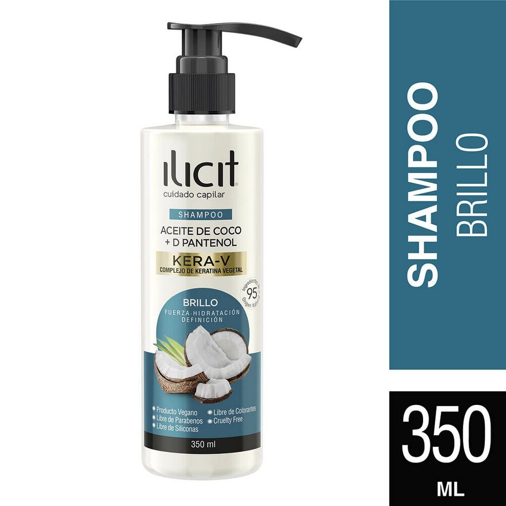Shampoo Aceite de Coco+D Pantenol Kera-V Brillo 350mL