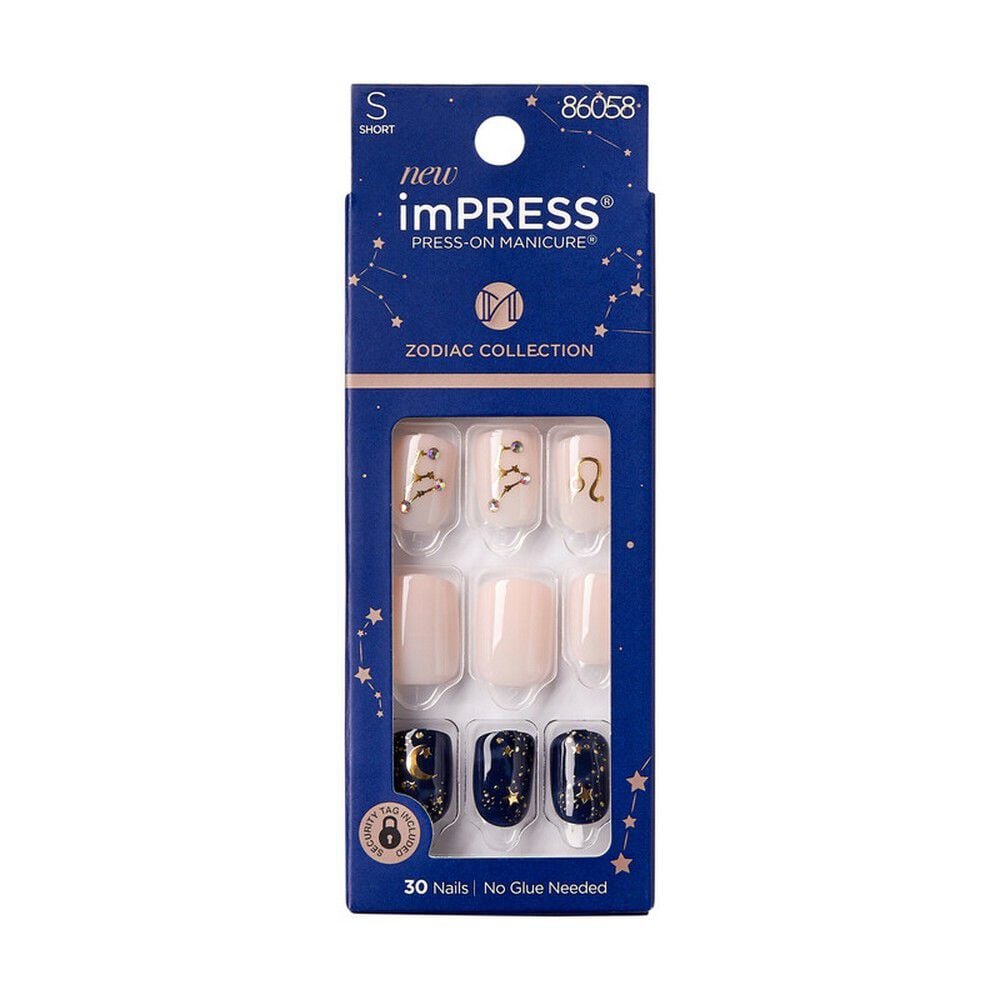 New Impress Colección Zodiaco Leo Press-On Manicure 30 Unidades