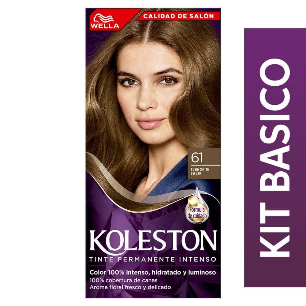Coloración Permanente Tintura de 100 mL Color Rubio Ceniza Koleston