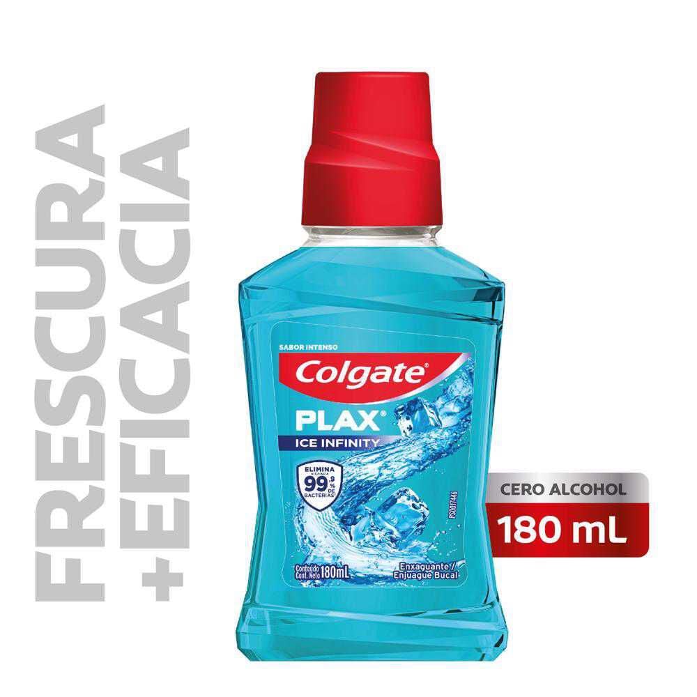 Plax Ice Infinity Enjuague Bucal Zero Alcohol 180 mL