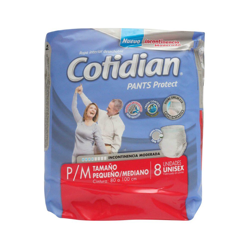 Pants-Ropa-Interior-Desechable-Incontinencia-Moderada-P/M-x8-imagen-1