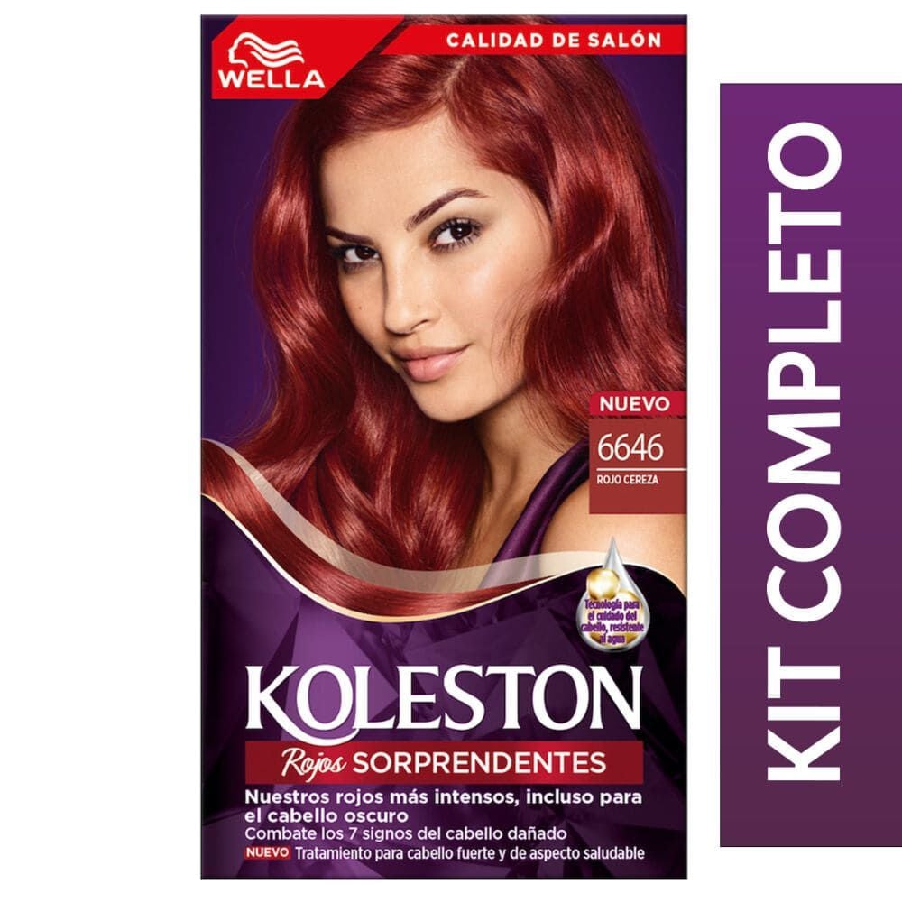 Tintura Permanente Kit 6646 Rojo Cereza