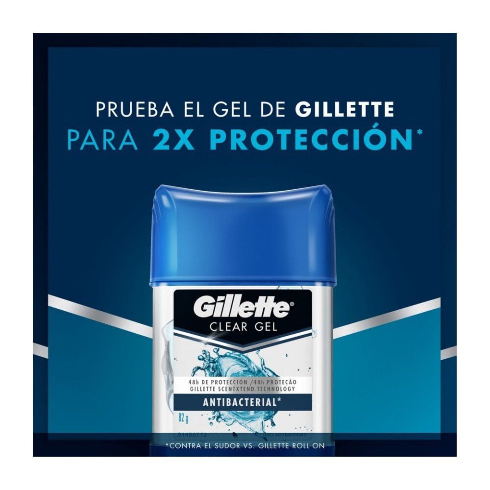 Antibacterial Clear Gel Antitranspirante 82 g