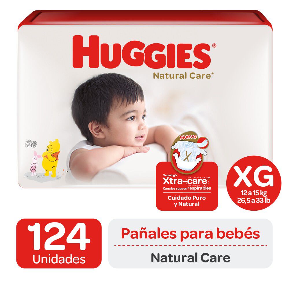 Natural Care Pañal Desechable Xtra-Care XG 124 Unidades