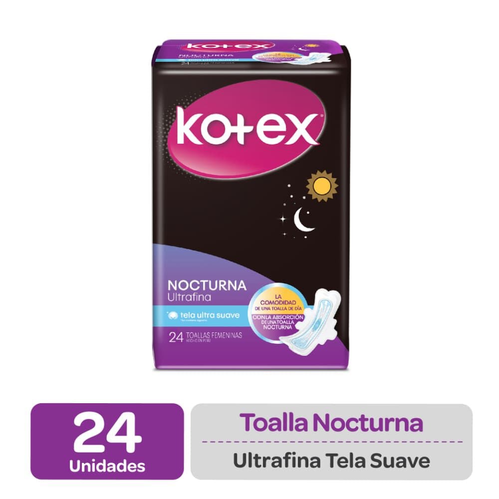 Toalla Higiénica Kotex Ultrafina Nocturna 24 un