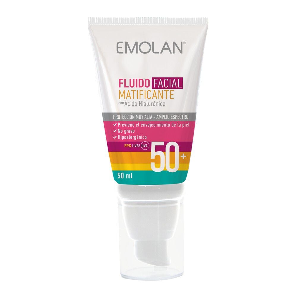 Fluido Facial Matificante Spf50+ con Ácido Hialurónico 50 mL