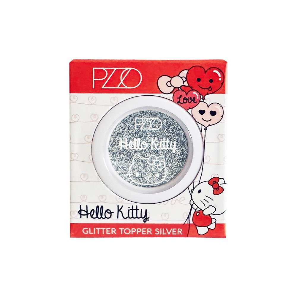 Topper-de-Glitter-Hello-Kitty-Silver-imagen-2