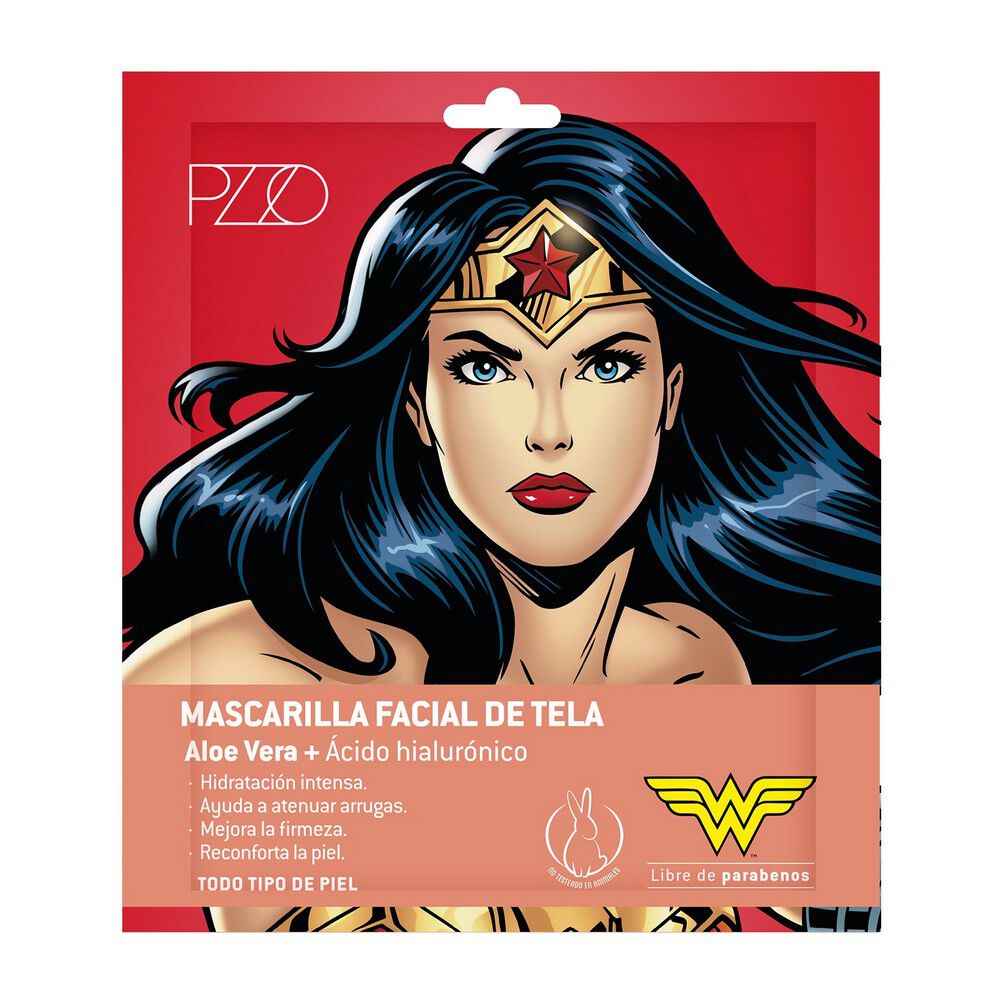 Mascarilla-Facial-Tela-Aloe-Vera+Ácido-Hialurónico-Wonder-Woman-Todo-Tipo-de-Piel-X1-imagen