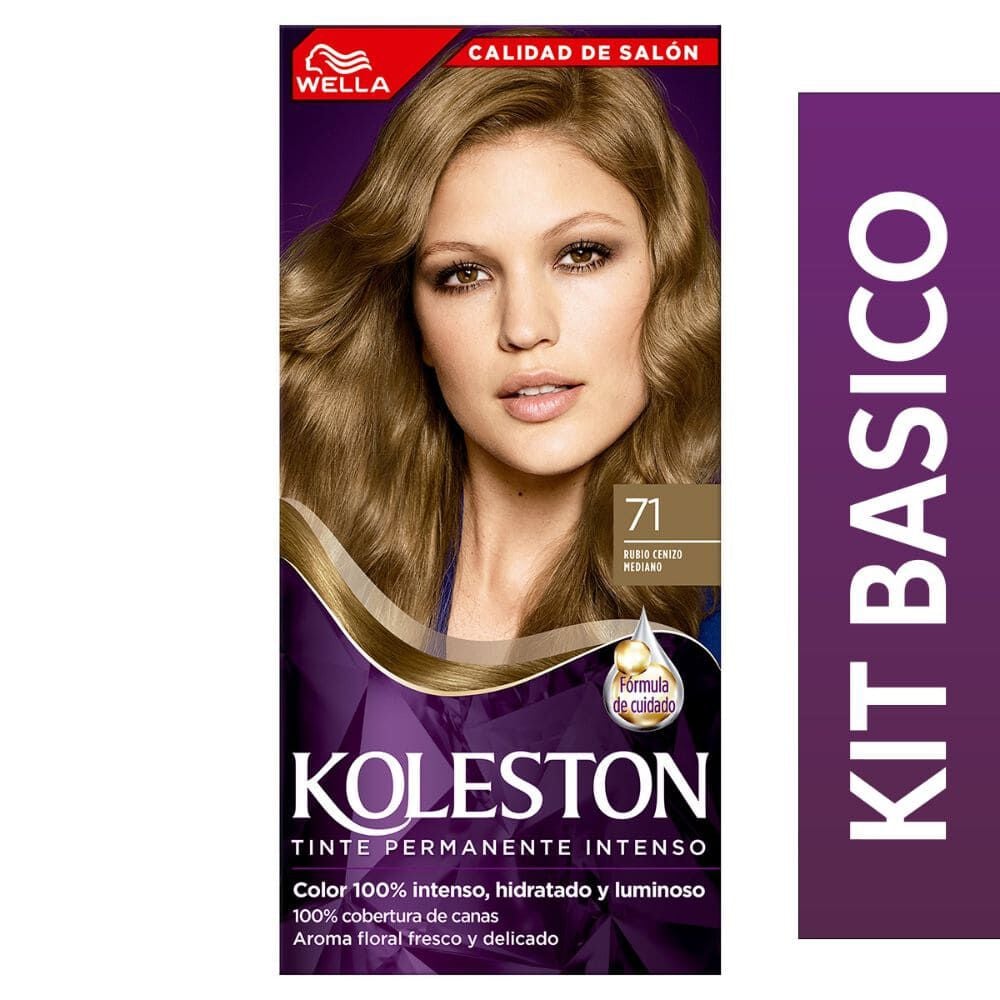 Coloracion Permanente Tintura de  100 mL Color Rubio Ceniza