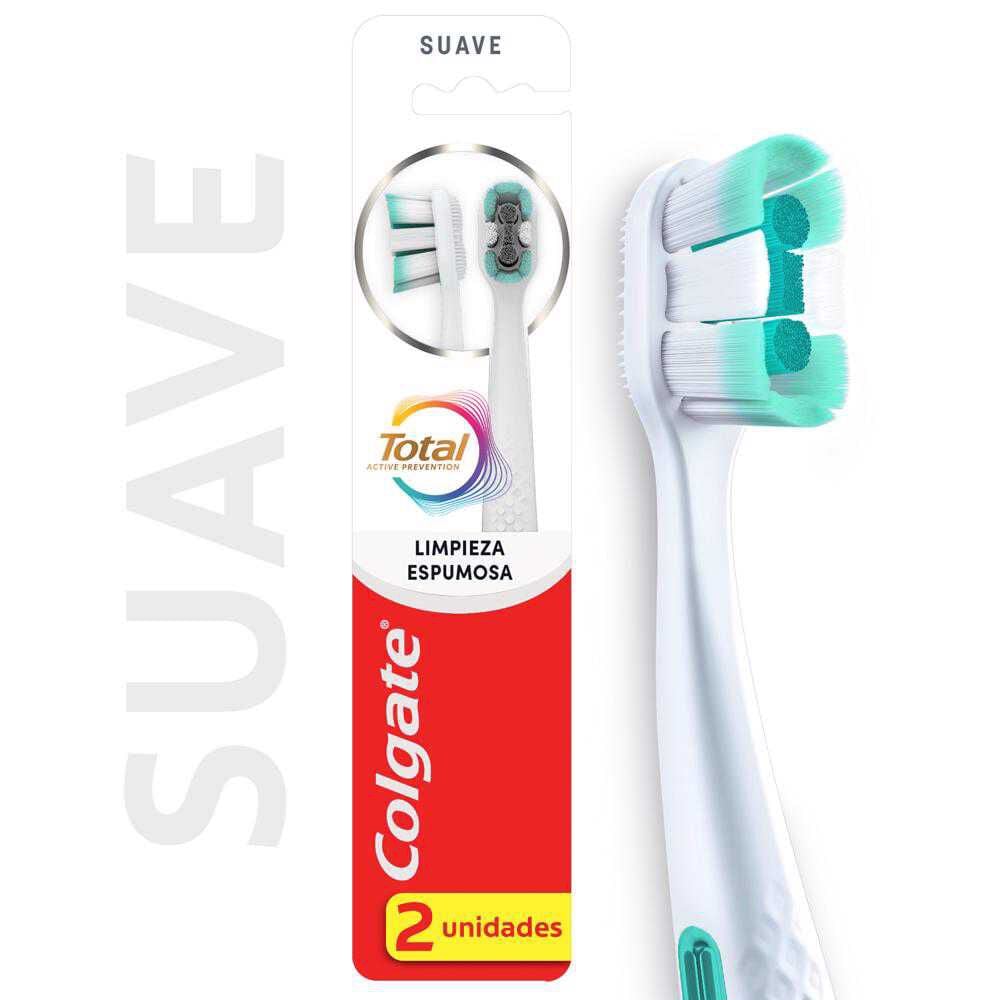 Cepillo de Dientes Total Limpieza Espumosa suave 2 Un