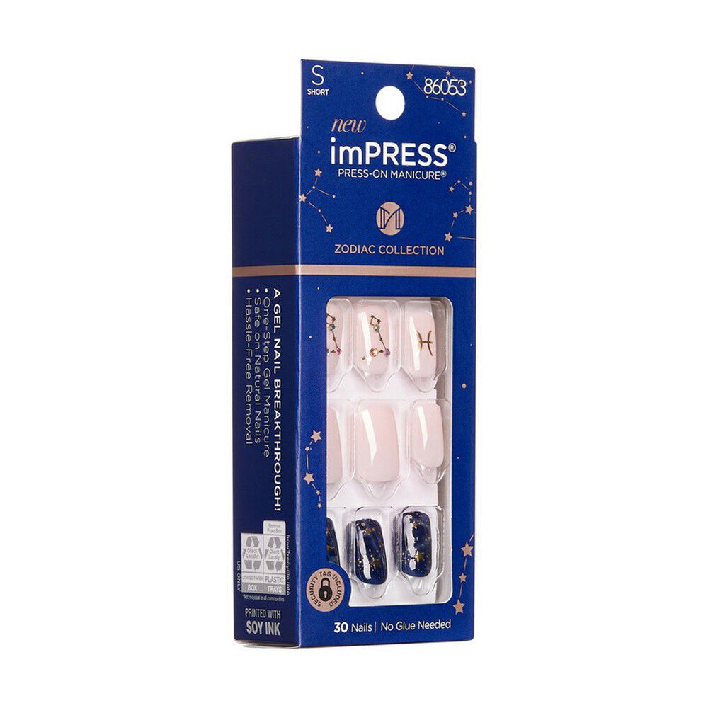 New Impress Colección Zodiaco Piscis Press-On Manicure 30 Unidades