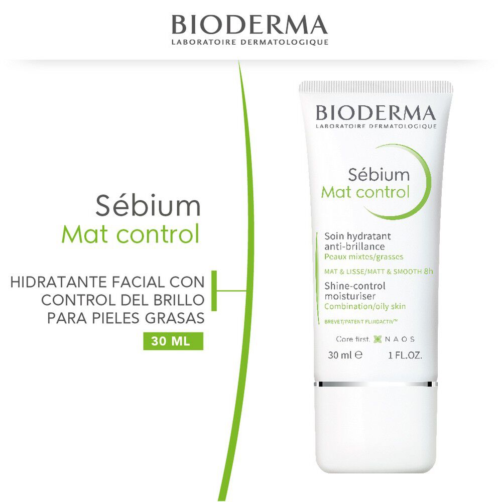Sebium Mat Control Cuidado Hidratante y Matificante Larga Duración 30 mL