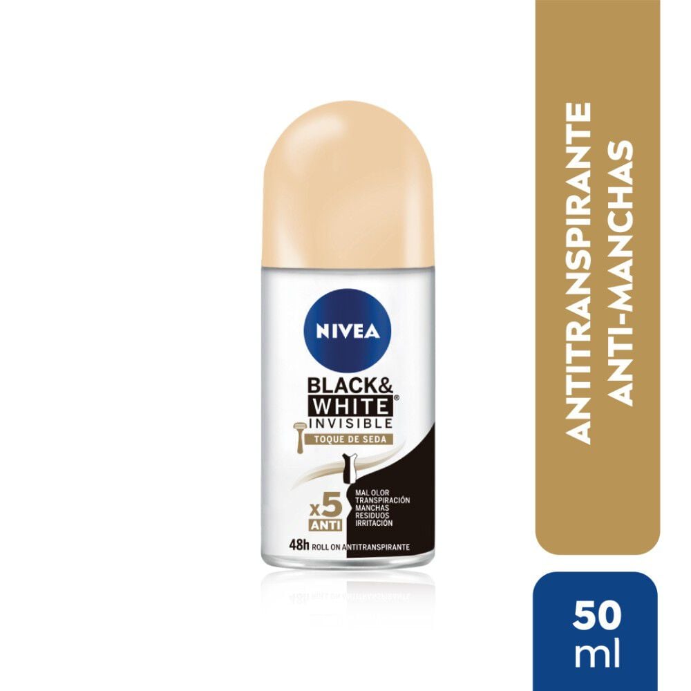 Desodorante Roll On Black & White Toque De Seda 50 mL