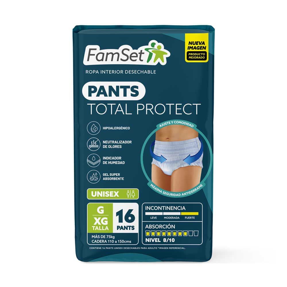 Ropa Interior Desechable Adulto Unisex Talla G/Xg 16 Unidades