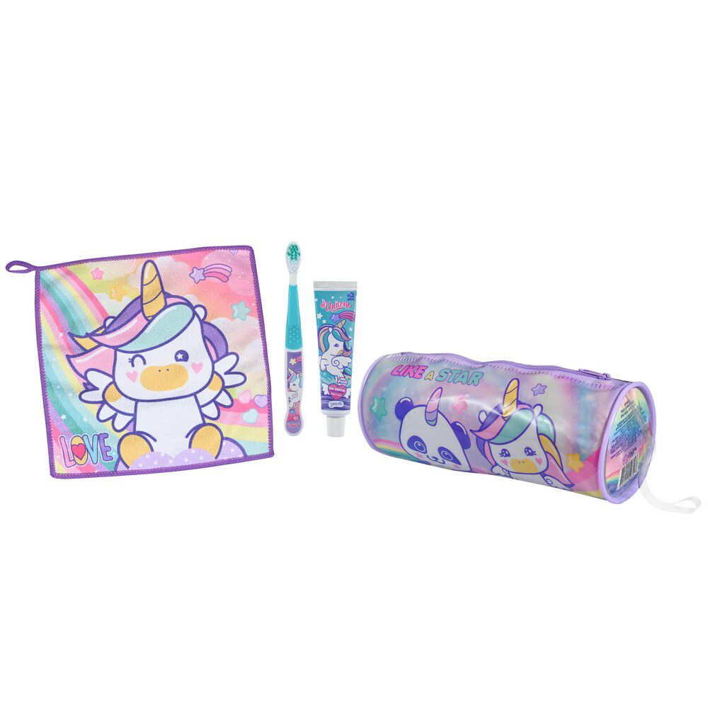 Kids Set Crema Dental 50g + Cepillo + Toalla Variedades