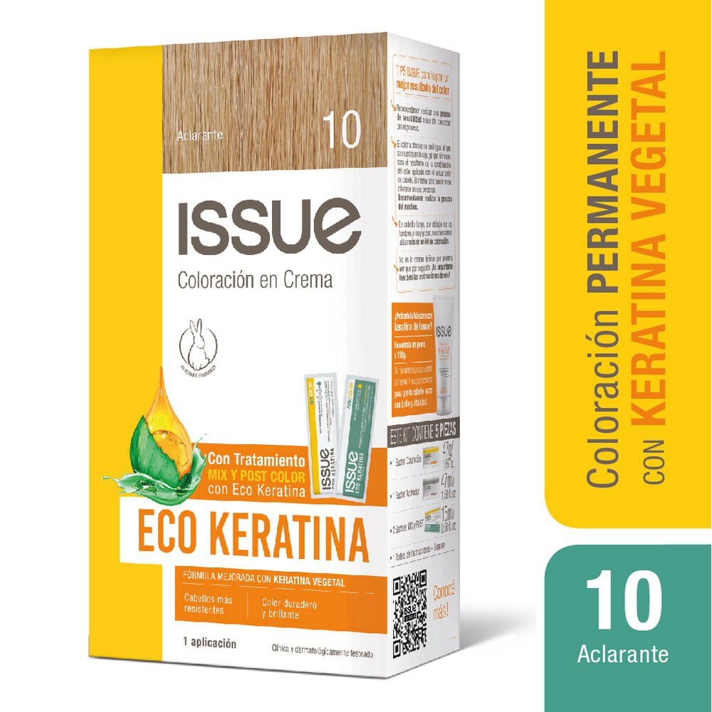 Eco Keratina Kit De Coloración En Crema Tono 10 Aclarante
