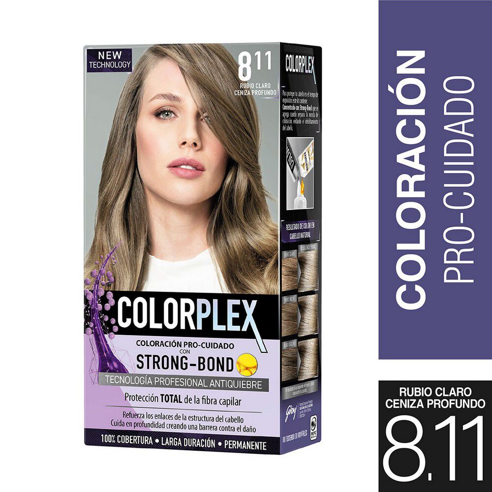 Coloración-Permanente-Pre-Cuidado-Strong-Bond-8.11-Rubio-Claro-Ceniza-Profundo-imagen-1