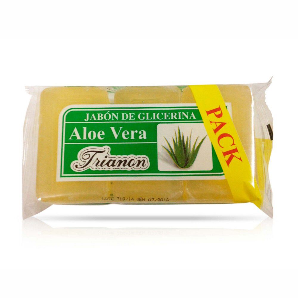 Jabon Glicerina Aloe Vera 100 gr Pack 3 Unidades