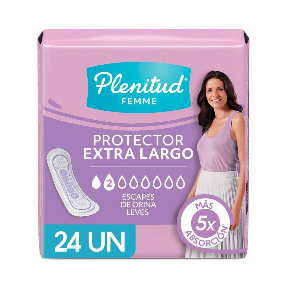 Protector Diario Largo Plenitud, 24 Un