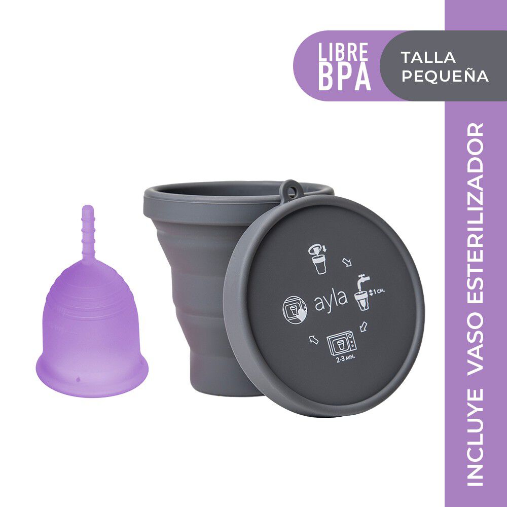 Copa Menstrual Reutilizable Talla Pequeña + vaso esterilizador