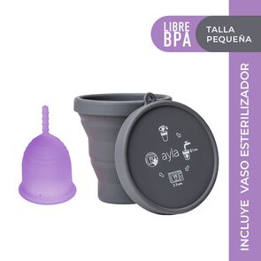 Copa-Menstrual-Reutilizable-Talla-Pequeña-+-vaso-esterilizador-imagen