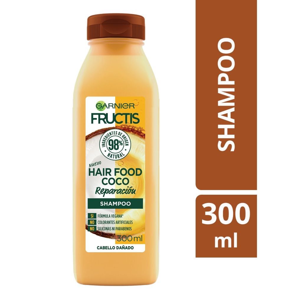 Garnier-Hair-Food-Shampoo-Coco-Reparación-Cabello-Dañado-300-mL-imagen-2